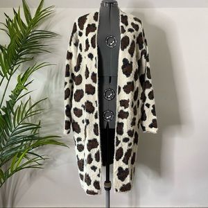 Fuzzy Leopard Cardigan